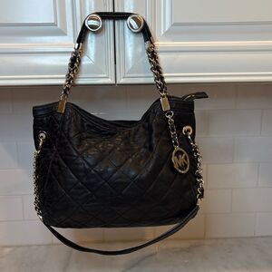 Michael Kors Susannah Quilted Lamb Leather Shoulder Bag Satchel - HTF
